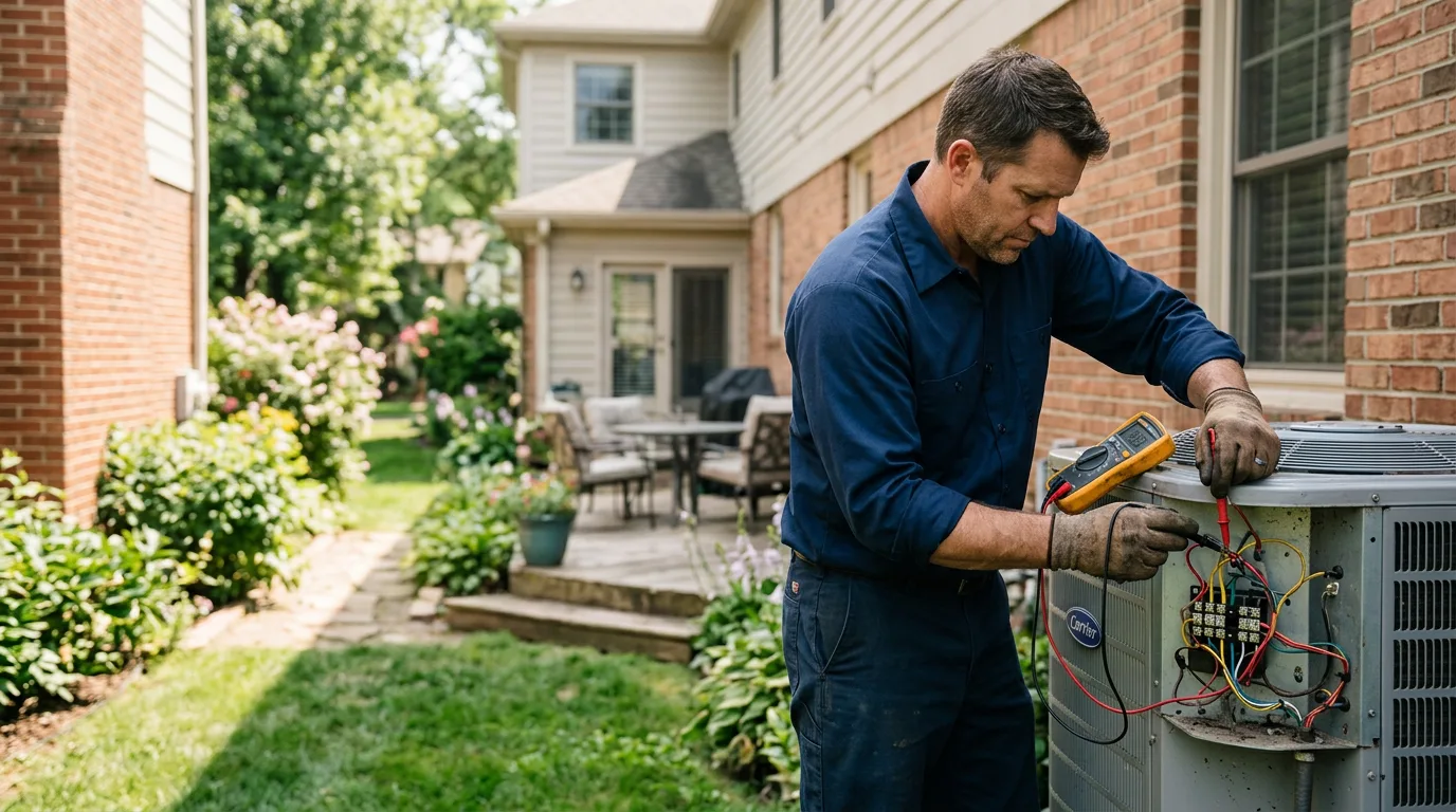 HVAC technician working near Duck Creek Village, UT